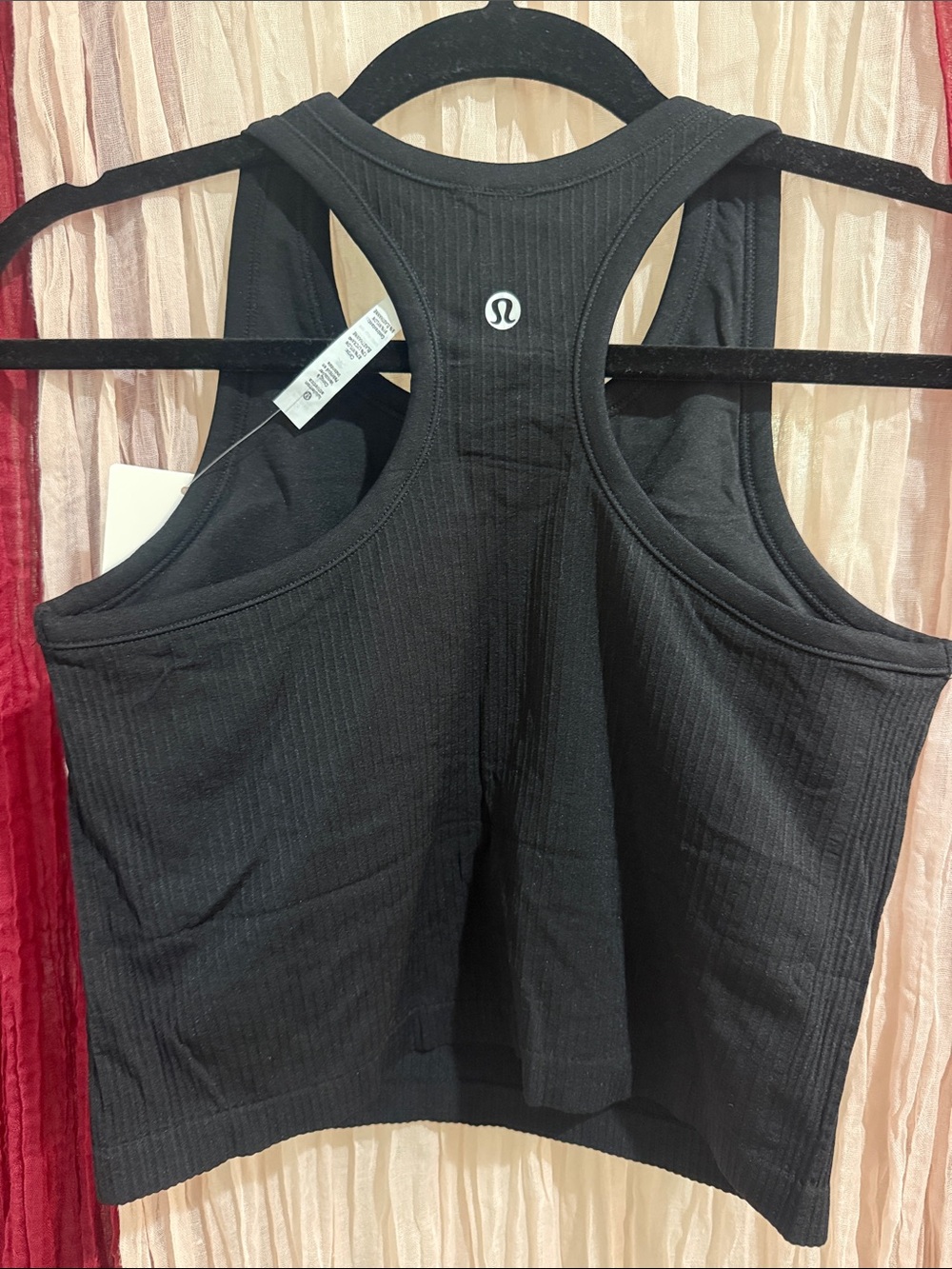 lululemon Black Ribbed Racerback Tank - Picture 5 of 6